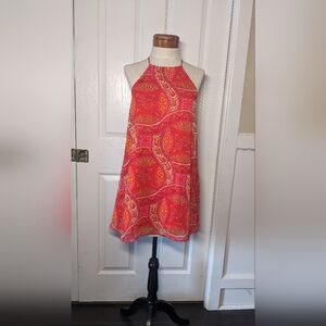 Show Me Your MuMu Pink Paisley Halter Mini Dress